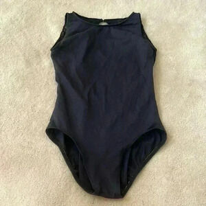 Black ballet open  back lace bodysuit